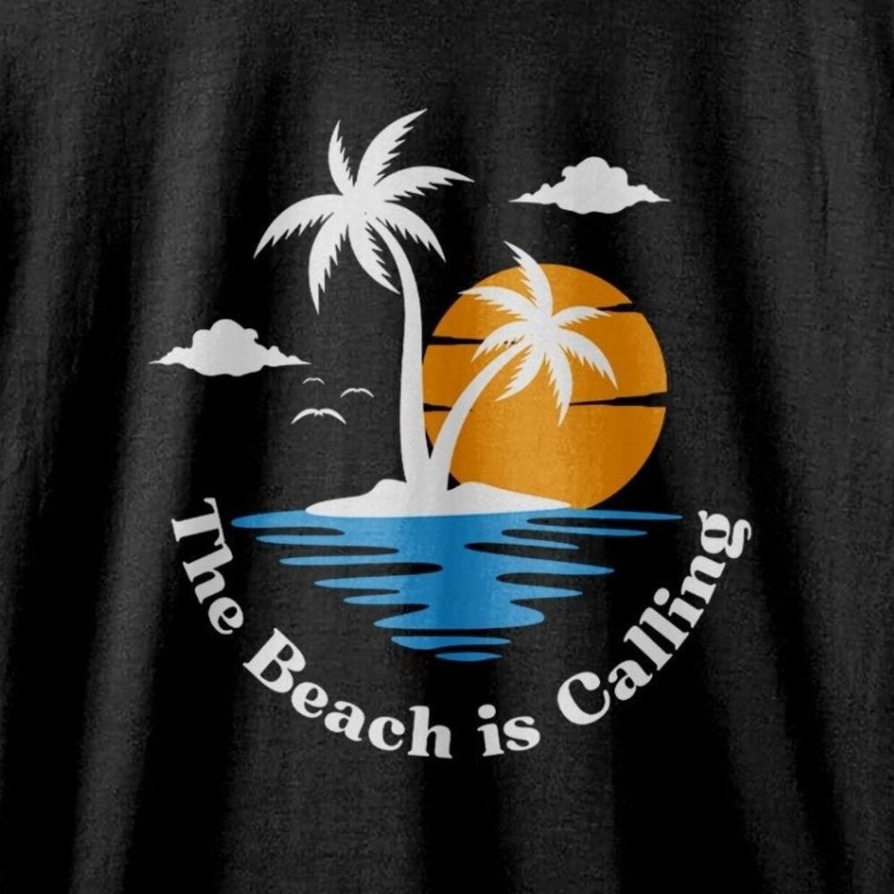 Beach The Beach Is Calling Y2K Summer Vacation Coastal Holiday T-Shirt 103 - Picture 2 of 5